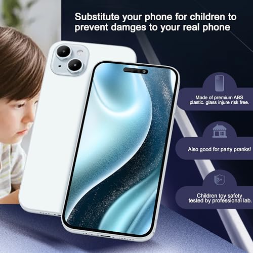 Perusha Metallic Dummy Phone Compatible with iPhone 15 Pro Max/15 Plus - Non-Working Display Model (Pink Blackscreen)