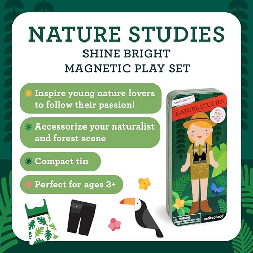 Petit Collage Nature Studies Magnetic Dress Up Set – 25+ Pieces for Creative Play