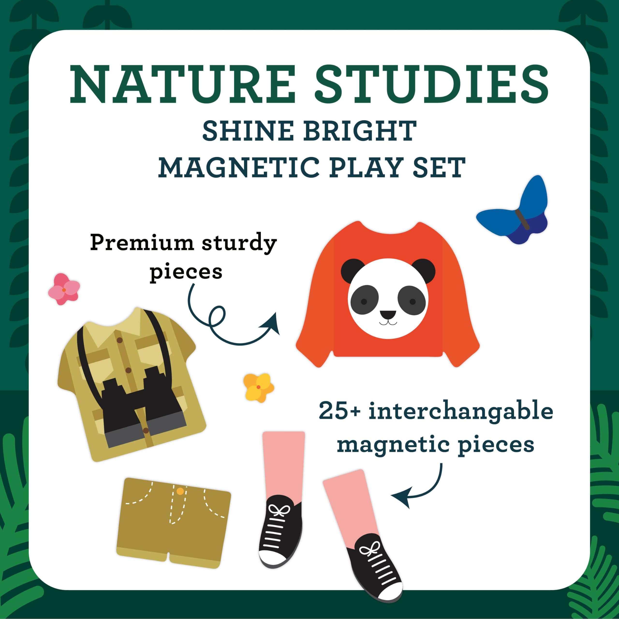 Petit Collage Nature Studies Magnetic Dress Up Set – 25+ Pieces for Creative Play