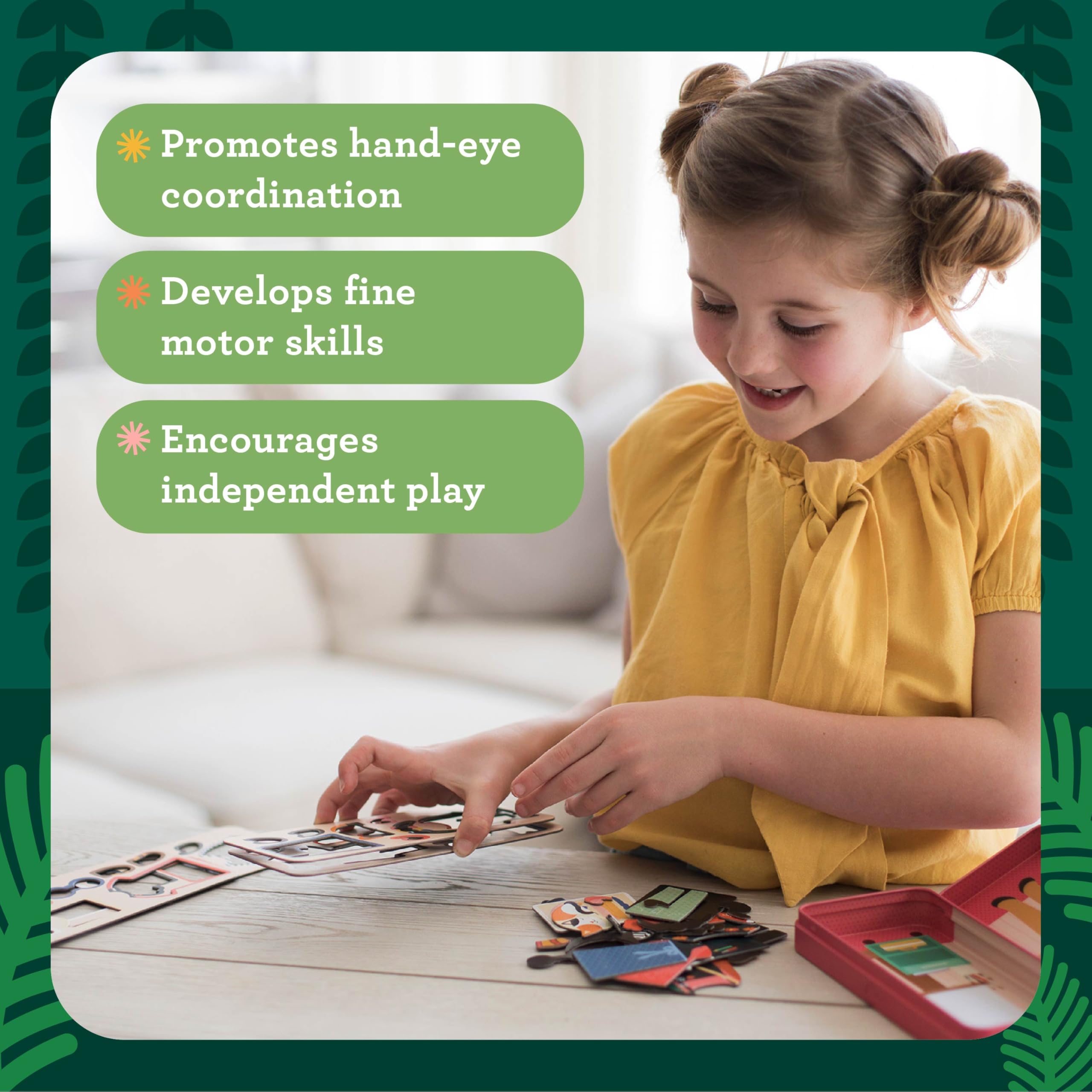 Petit Collage Nature Studies Magnetic Dress Up Set – 25+ Pieces for Creative Play