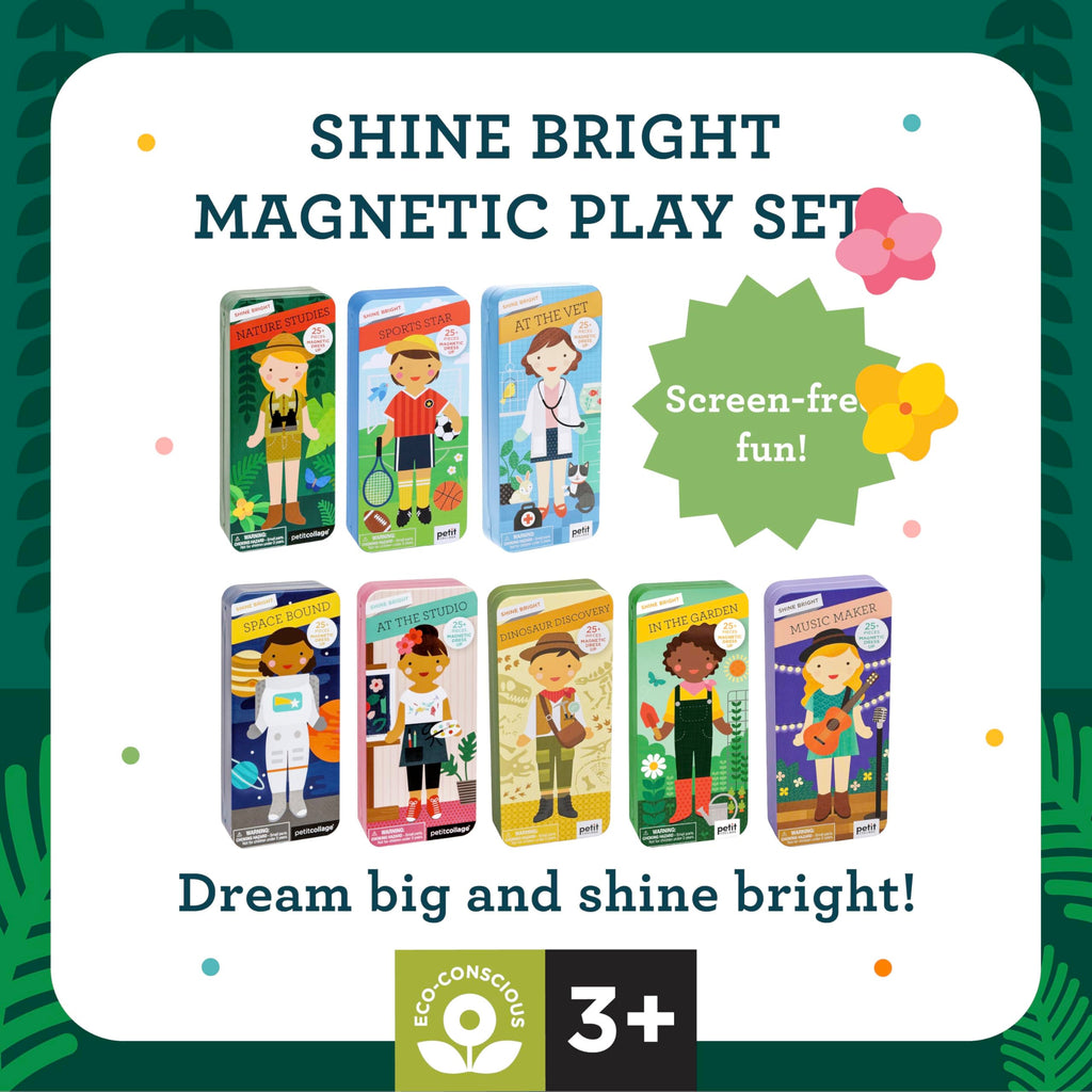 Petit Collage Nature Studies Magnetic Dress Up Set – 25+ Pieces for Creative Play