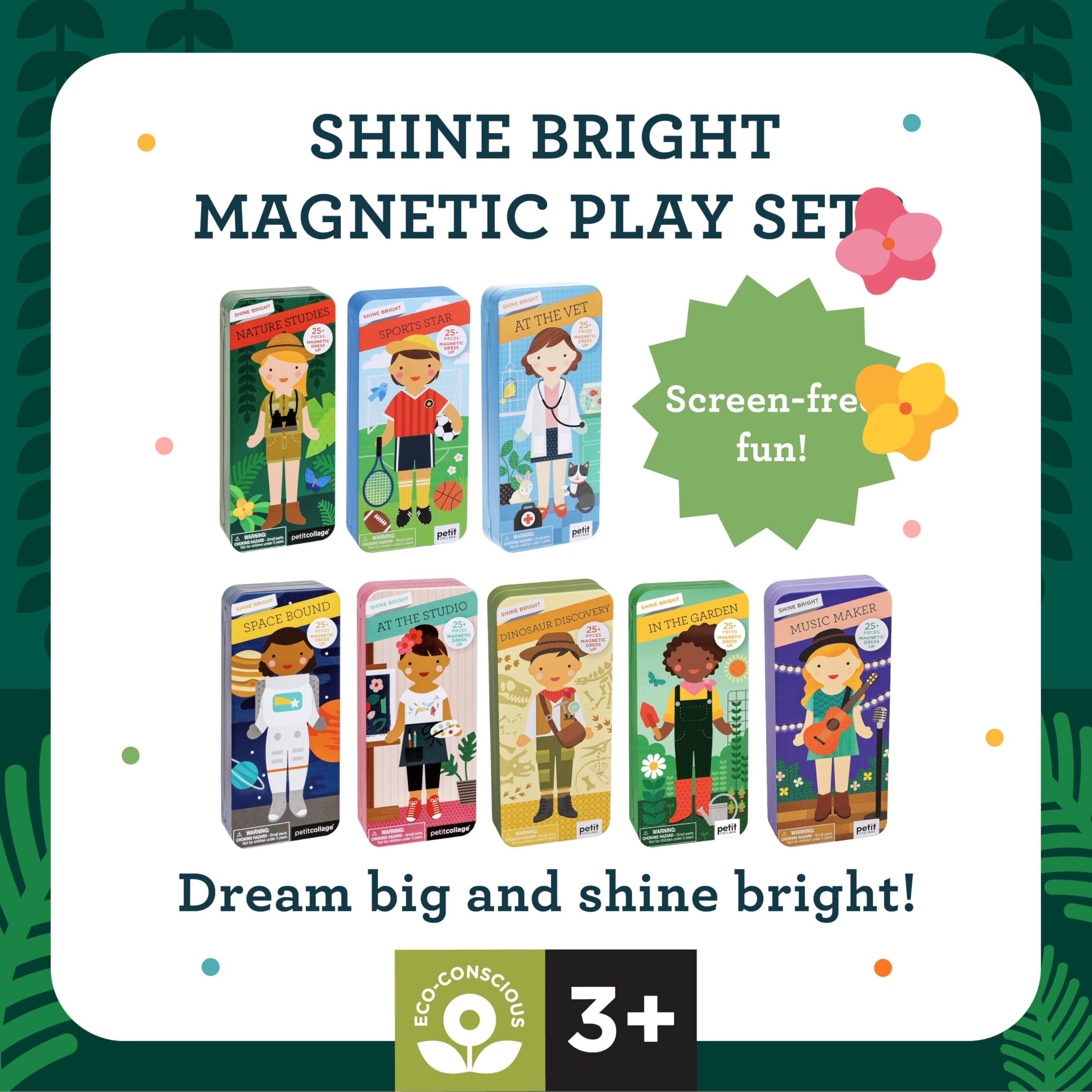 Petit Collage Nature Studies Magnetic Dress Up Set – 25+ Pieces for Creative Play