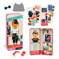 Petit Collage Shine Bright Studio Dress Up Game - Magnetic Board with 25+ Mix & Match Pieces for Ages 3+