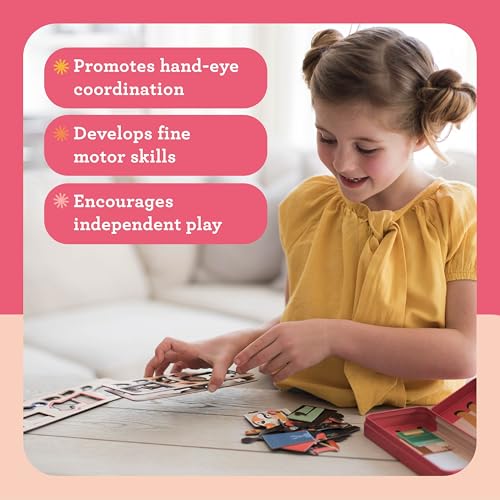 Petit Collage Shine Bright Studio Dress Up Game - Magnetic Board with 25+ Mix & Match Pieces for Ages 3+