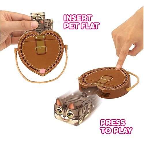Pets 2 Love Luna Interactive Cat Toy Purse with Heart-Shaped Carrier and Leash