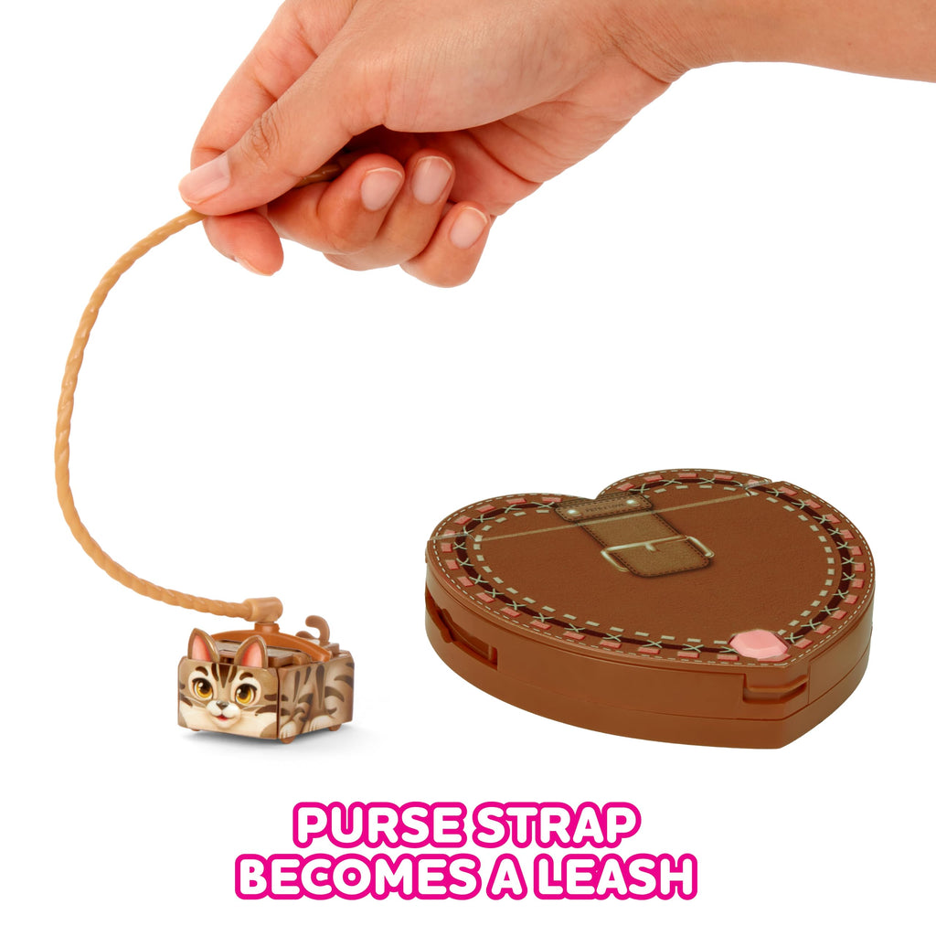 Pets 2 Love Luna Interactive Cat Toy Purse with Heart-Shaped Carrier and Leash