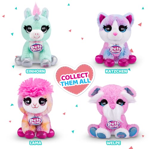 Pets Alive Pet Shop Surprise Series 2: Interactive Speak & Repeat Pets with 10+ Surprises (Llama, Unicorn, Puppy, Kitten)