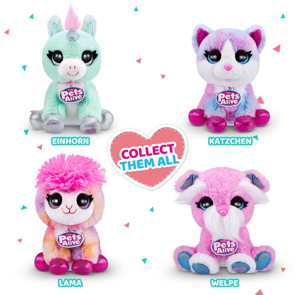 Pets Alive Pet Shop Surprise Series 2: Interactive Speak & Repeat Pets with 10+ Surprises (Llama, Unicorn, Puppy, Kitten)
