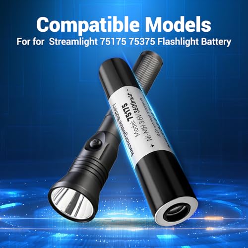 PFHL 75175 Rechargeable Battery 3.6V 3600mAh Ni-MH for Streamlight Stinger & Pelican M9 Flashlights (1 Pack)