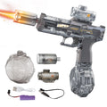 PhotonSplash Electric Water Gun – Rechargeable LED Blaster with 26-Foot Range, 325ml Tank, Gray