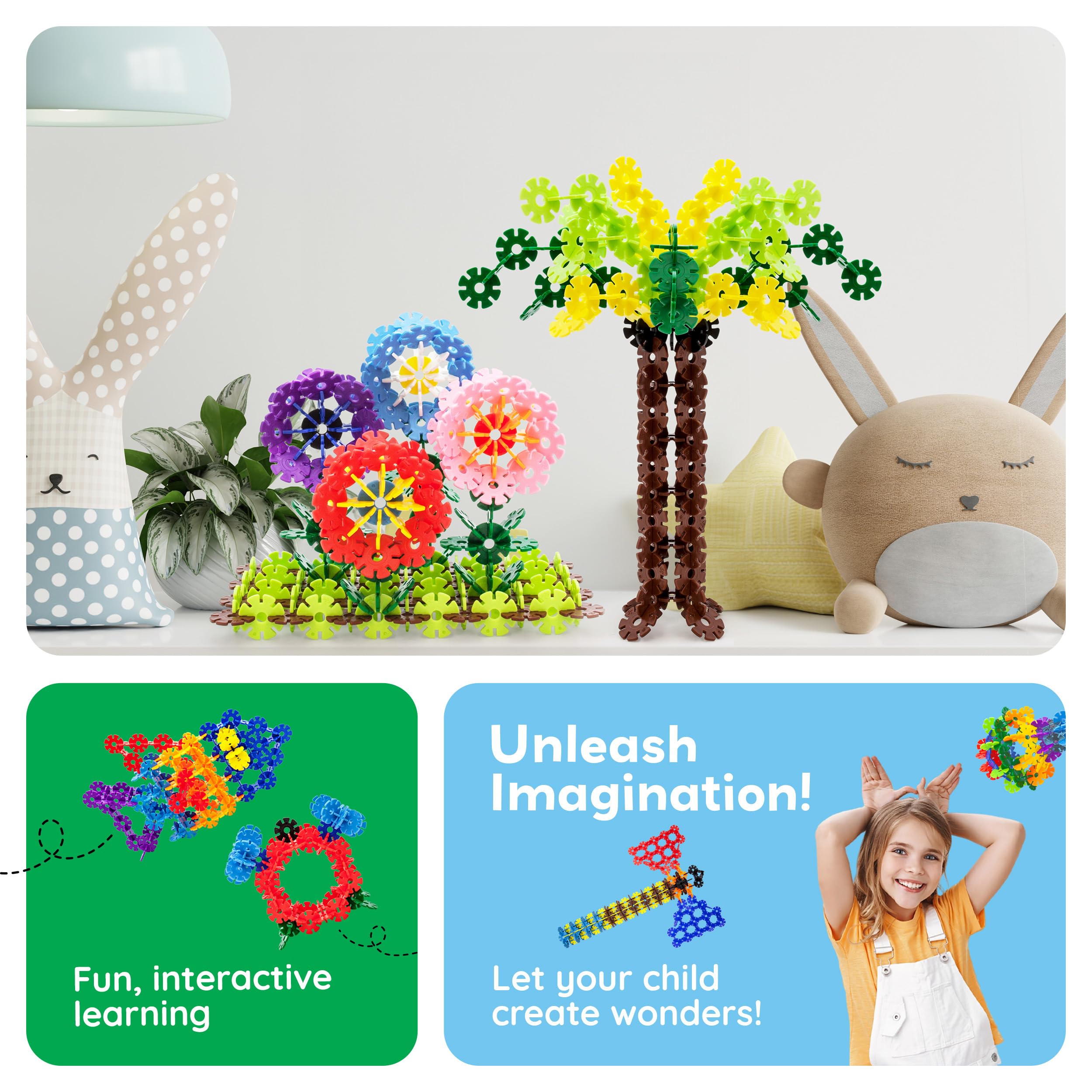 PicassoTiles 108-Piece Building Chips Interlocking Disc Blocks STEM Toy for Ages 3+ (PTF108)