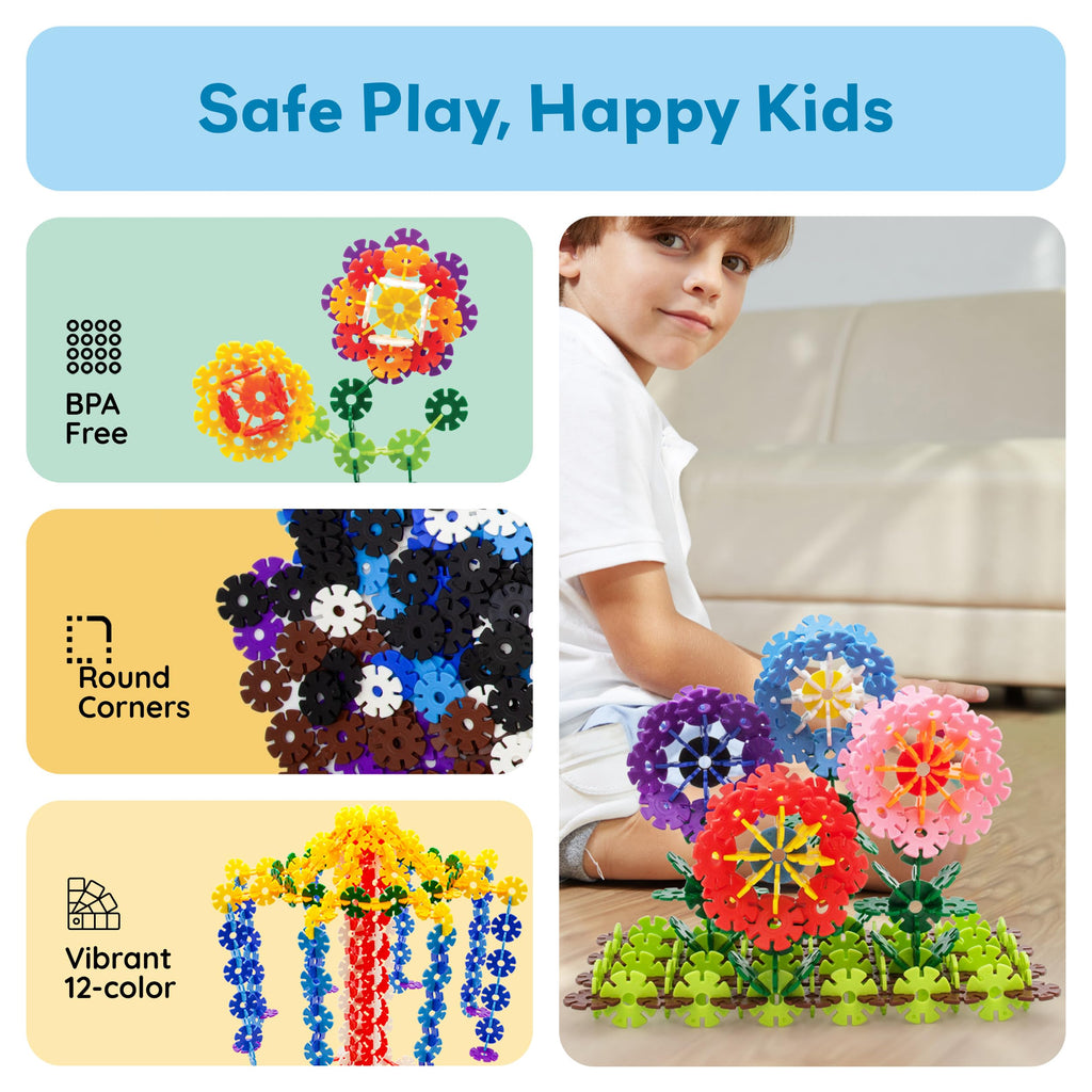 PicassoTiles 108-Piece Building Chips Interlocking Disc Blocks STEM Toy for Ages 3+ (PTF108)