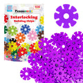 PicassoTiles 108-Piece Purple Interlocking Disc Building Blocks - STEM Learning Toy for Ages 3+