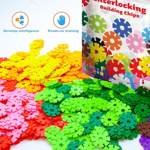 PicassoTiles 108-Piece Purple Interlocking Disc Building Blocks - STEM Learning Toy for Ages 3+