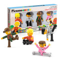 PicassoTiles PTA02 Magnetic Character Action Figures Expansion Pack – 4-Piece Pretend Play Set