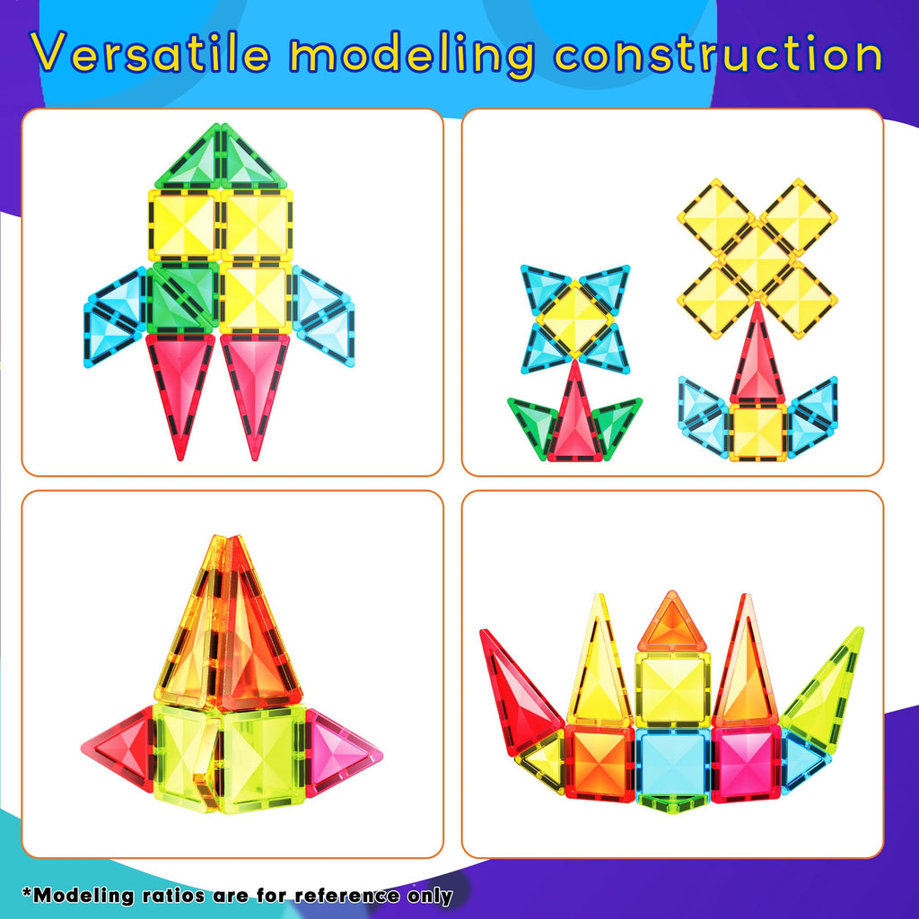 PicassoTiles PTM12 Mini Diamond Series 12-Piece Magnetic Building Blocks – Travel-Friendly STEM Toy for Ages 3+