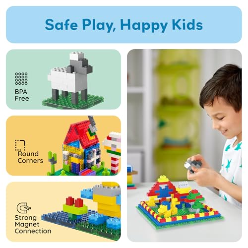 PicassoTiles PTS259 259-Piece Magnetic Brick and Building Block Set – STEM Toy for Ages 3+