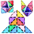 PicassoTiles Right Triangle Magnet Tiles (12-Piece) – STEM Building Block Expansion Pack