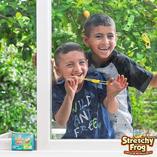 PICK A TOY Sticky Frog Toys 24 Pack – Stretchy Wall Crawlers for Party Favors, Piñata Fillers, and Classroom Rewards