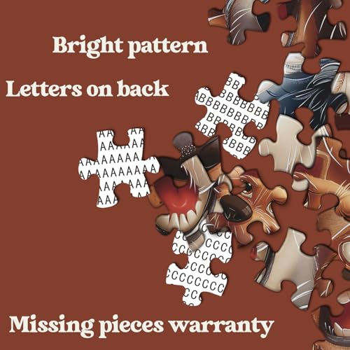 PICKFORU 1000-Piece Funny Dog Jigsaw Puzzle for Adults – Smiling Puppy Theme, Large 23.85" x 23.85"