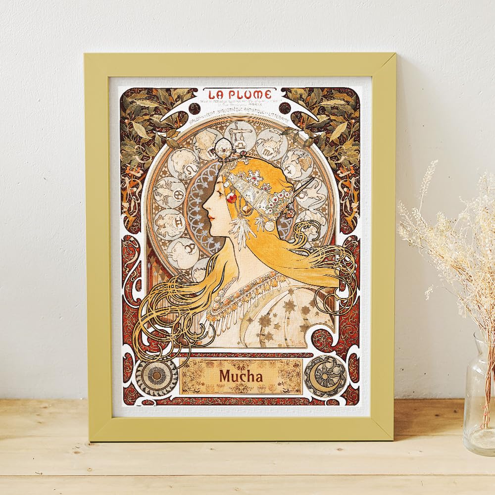PieceRelax 1200-Piece Plastic Jigsaw Puzzle – Alphonse Mucha Zodiac, Compact Size 23.2 x 17.6 Inches, No Puzzle Mat Needed, Free Missing Piece Replacement