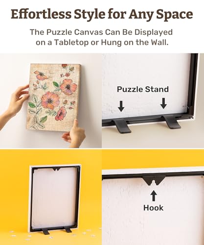 PieceRelax Retro Wild Rose Canvas Wall Art Puzzle - 366 Plastic Pieces for Adults - Unique Home Décor Gift [HN1301]