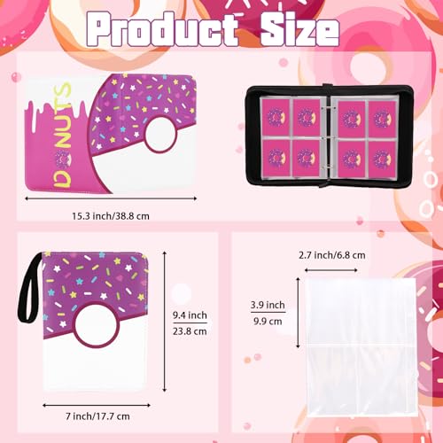 Piefectpie Purple Donut 400-Pocket Card Binder for Standard Trading Cards