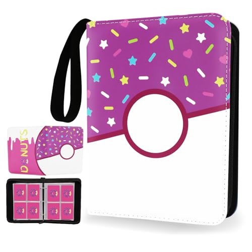 Piefectpie Purple Donut 400-Pocket Card Binder for Standard Trading Cards