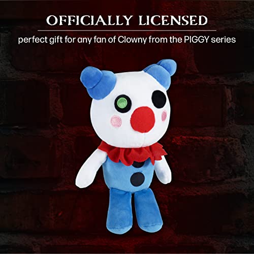 PIGGY Clowny Plush Toy – Series 1 Collectible Stuffed Animal with In-Game DLC Code