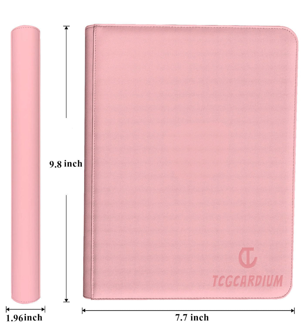 Pink 240-Card Trading Card Binder – 4-Pocket Ringless Album for MTG, YuGi, Sports Cards by TCGCARDIUM
