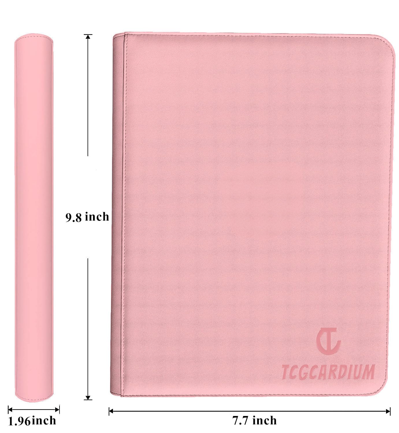 Pink 240-Card Trading Card Binder – 4-Pocket Ringless Album for MTG, YuGi, Sports Cards by TCGCARDIUM