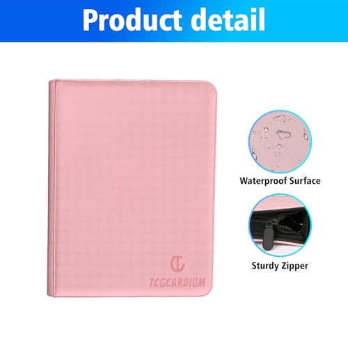 Pink 240-Card Trading Card Binder – 4-Pocket Ringless Album for MTG, YuGi, Sports Cards by TCGCARDIUM