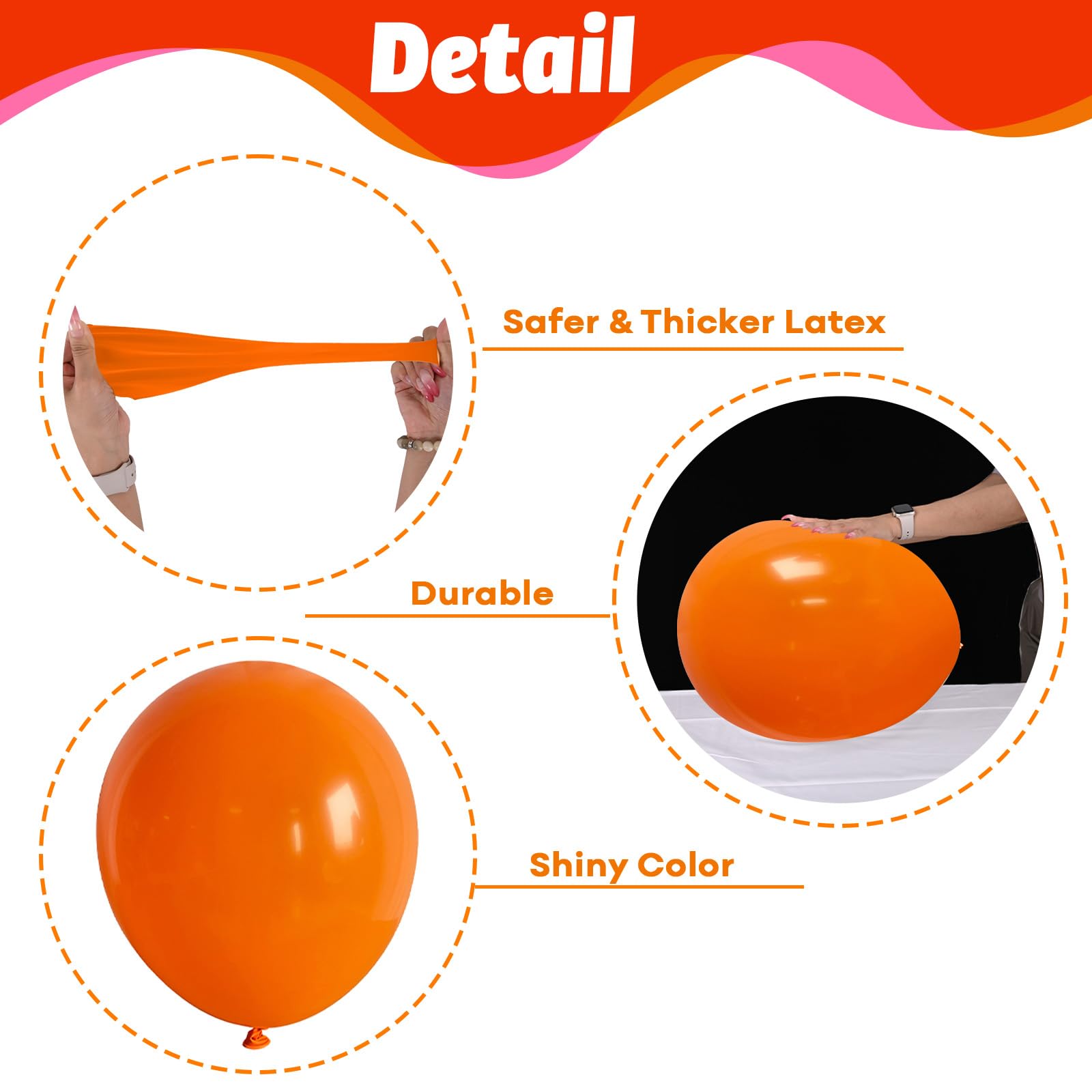 Pink and Orange Balloon Arch Kit – 122 Pcs with Gold, Glue Dots & String for Summer Tropical Party