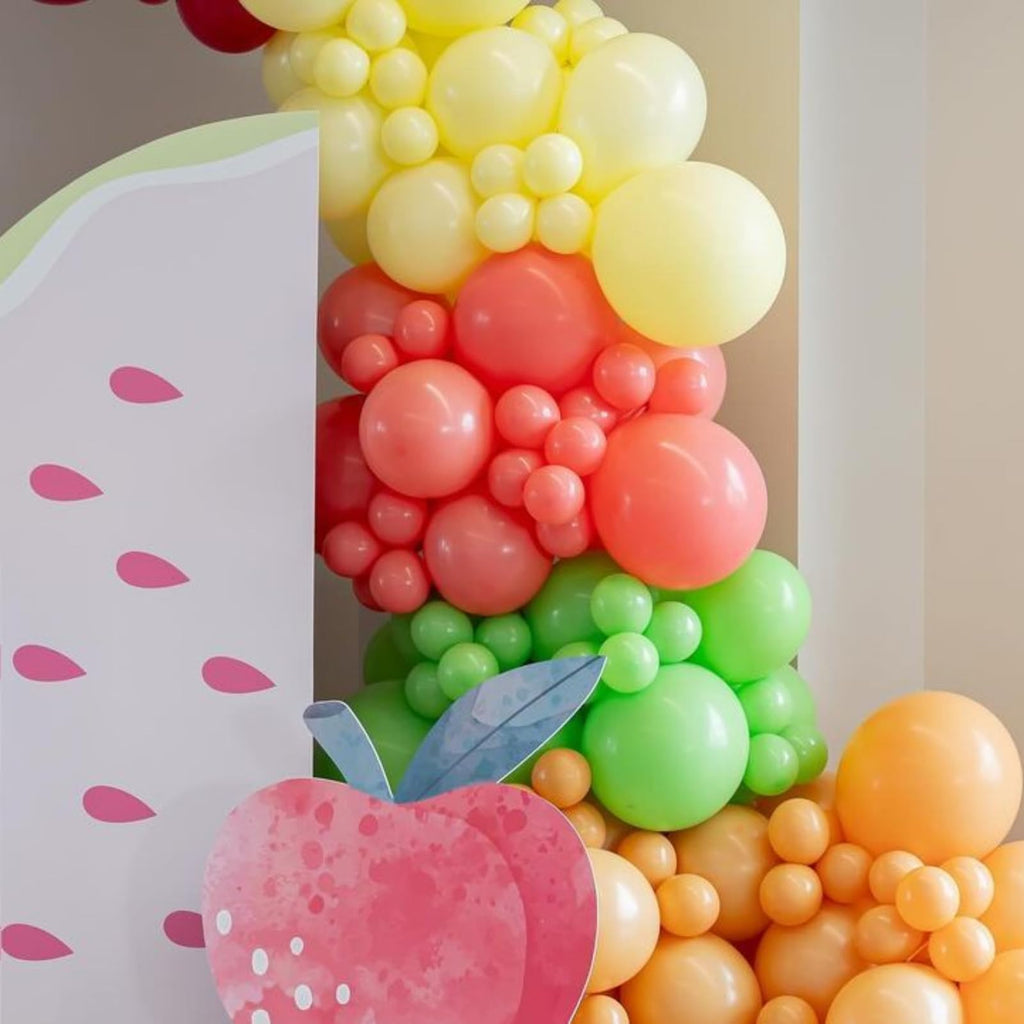 Pink and Yellow Boho Balloon Set - 35 Latex Balloons in Dusty Pink, Blush, Maca Orange, Yellow for Boho Daisy Groovy Fall Birthday Bridal Shower