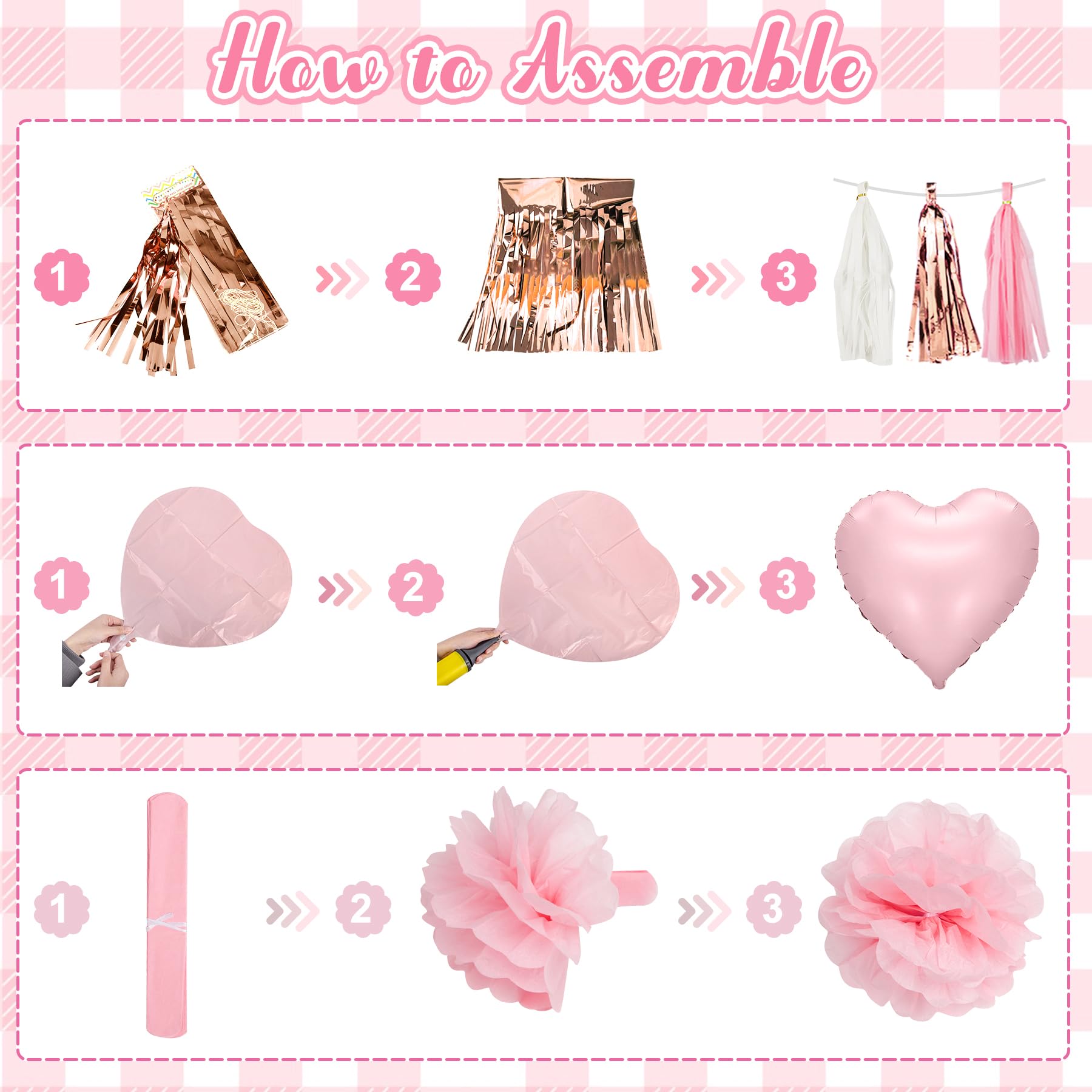 Pink Bow Birthday Decorations Kit – Coquette Party Supplies with Balloons, Banner & More
