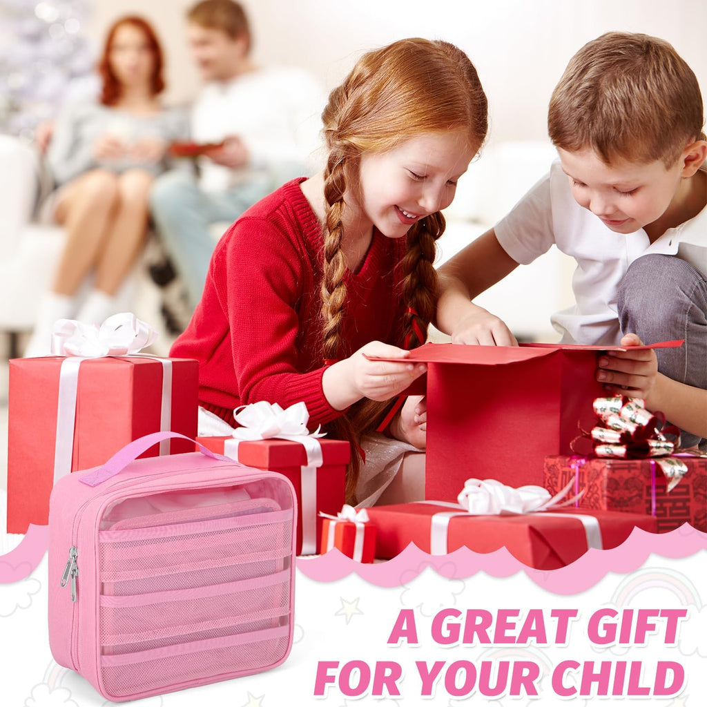 Pink Carrying Case for Little Tikes Story Dream Machine Books, Figures & Starter Set - Portable Storage Bag with Handle by RZYLKA