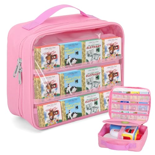 Pink Carrying Case for Little Tikes Story Dream Machine Books, Figures & Starter Set - Portable Storage Bag with Handle by RZYLKA