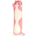 Pink Cat Long Body Pillow – 18-Inch Soft Plush Stuffed Animal by Werdast