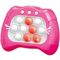 Pink Pop Push Game Toy for Kids - Handheld Fidget Toy with 4 Game Modes, Lights and Music, Ages 3-12