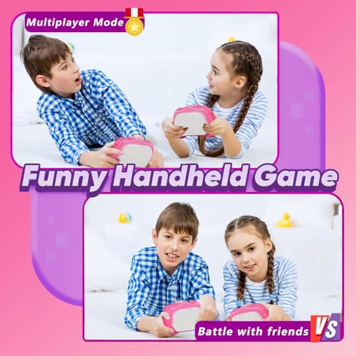 Pink Pop Push Game Toy for Kids - Handheld Fidget Toy with 4 Game Modes, Lights and Music, Ages 3-12