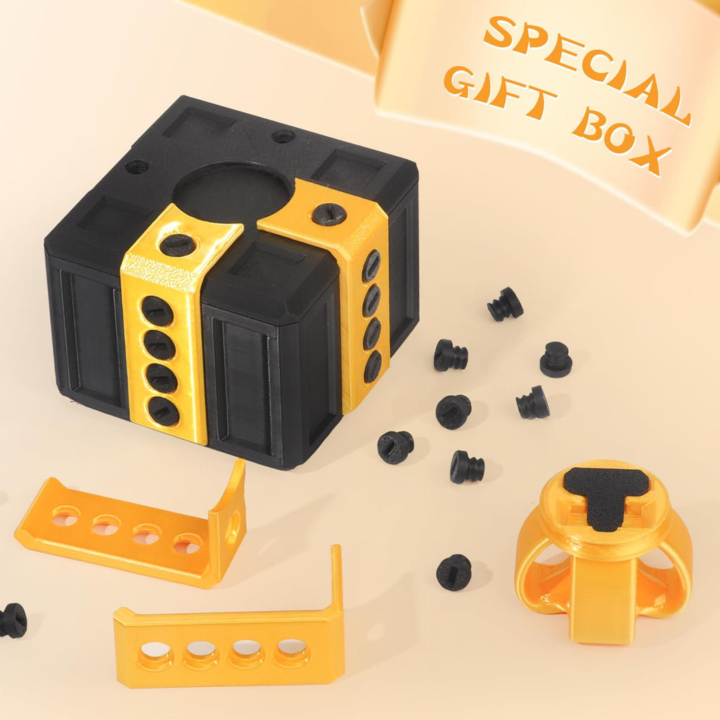 Pink Purple Gag Gift Box with 20 Screws – Prank Puzzle Box for Money and Cards