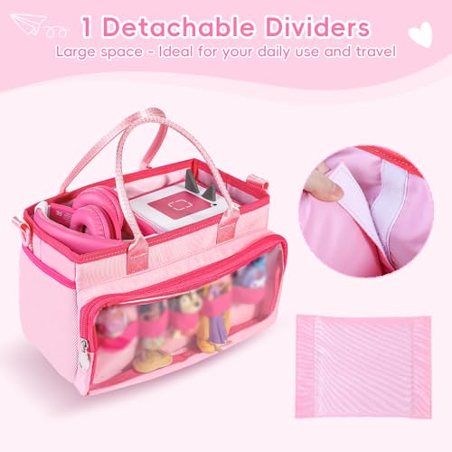 Pink Toniebox Carrying Case – Portable Organizer for Figures & Accessories