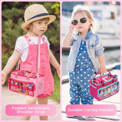 Pink Toniebox Carrying Case – Portable Organizer for Figures & Accessories