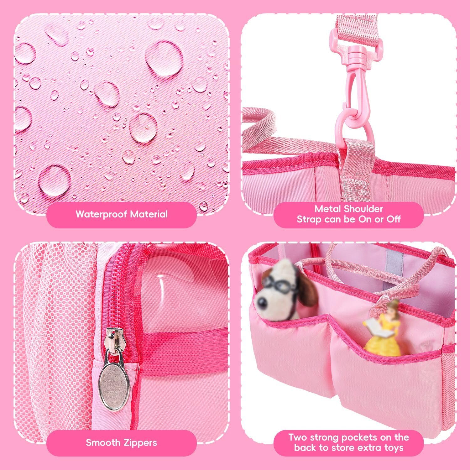 Pink Toniebox Carrying Case – Portable Organizer for Figures & Accessories