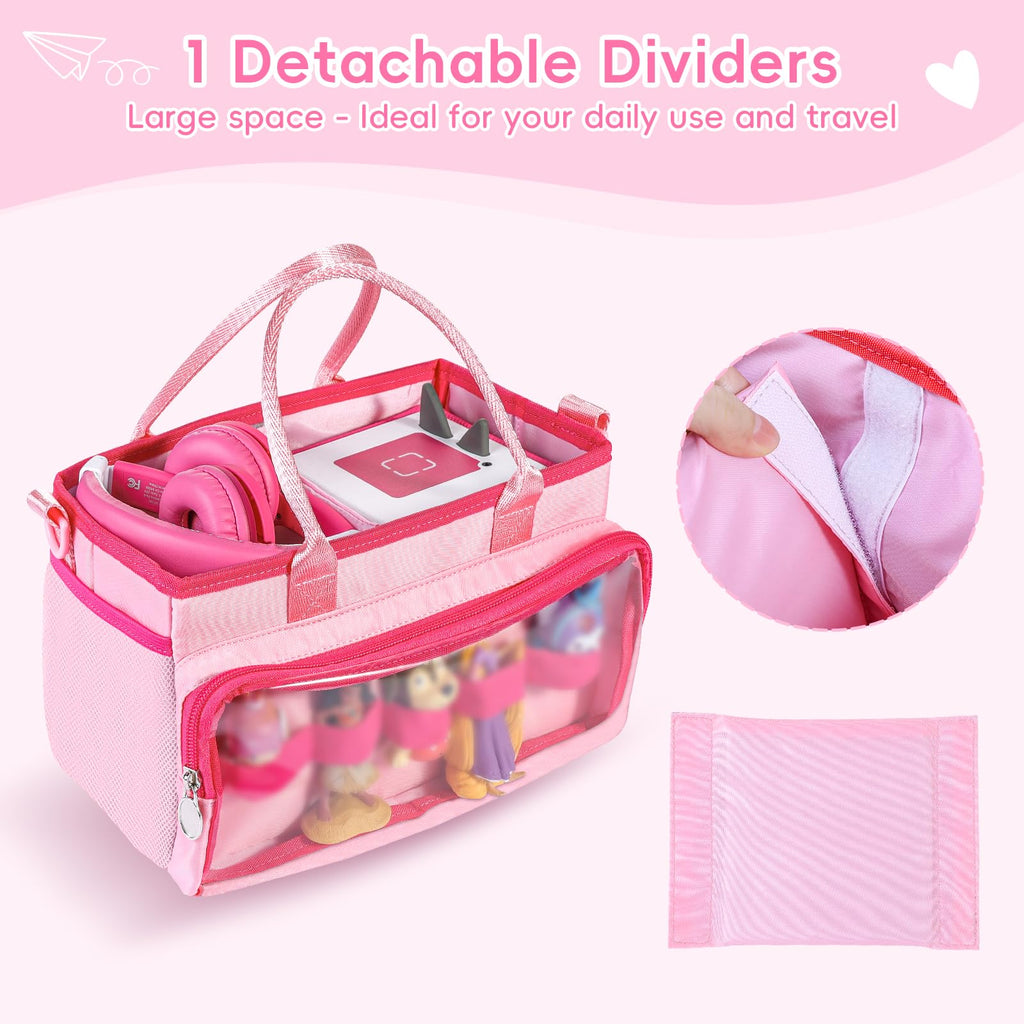 Pink Toniebox Carrying Case – Portable Organizer for Figures & Accessories