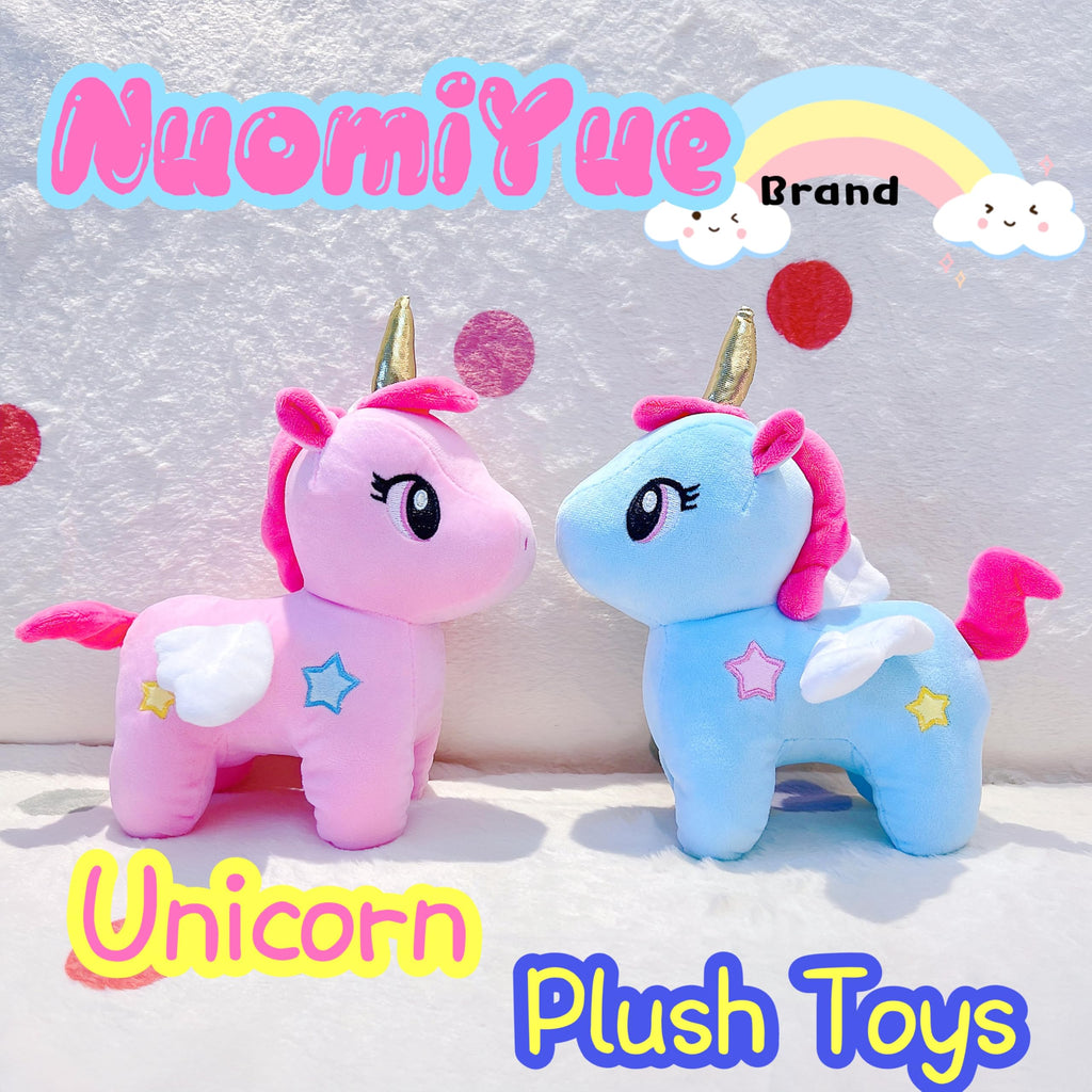 Pink Unicorn Plush Toy – Kawaii Stuffed Animal with Star Embellishments by NuomiYue