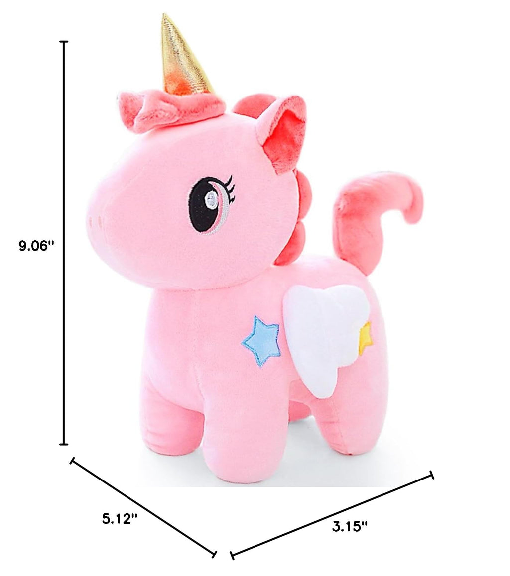 Pink Unicorn Plush Toy – Kawaii Stuffed Animal with Star Embellishments by NuomiYue