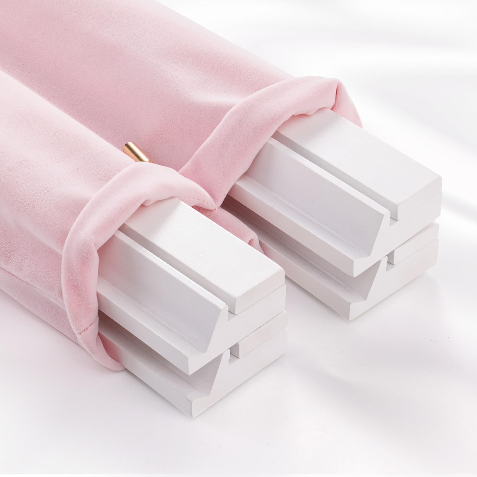 Pink Velvet Mahjong Rack & Pusher Storage Bag – 2 Compartments, Fits 4 Racks & 4 Pushers