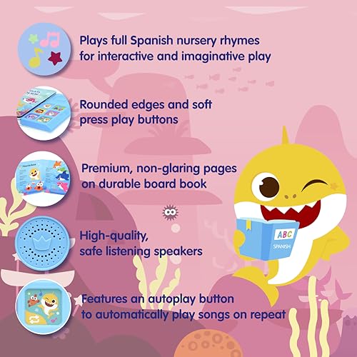 Pinkfong Baby Shark Sing-Along Sound Book – English & Spanish, Interactive Toddler Toy Ages 1+