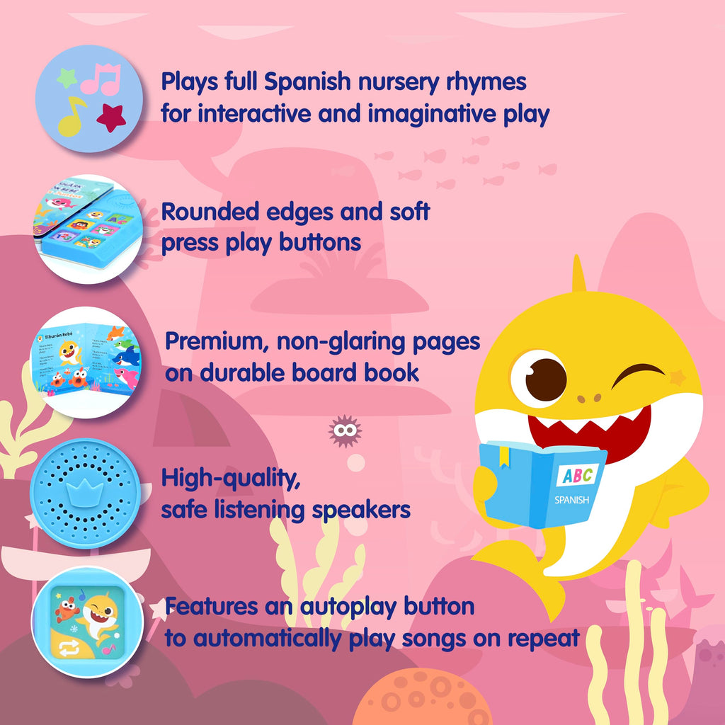 Pinkfong Baby Shark Sing-Along Sound Book – English & Spanish, Interactive Toddler Toy Ages 1+
